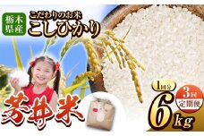 【先行予約】【定期便3回】那珂川町産芳井米 3kg×2 | コシヒカリ お米 精米 美味しい 白米 とちぎ 玄米 共通返礼品 送料無料 那珂川町 栃木県