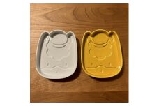 ぐんまちゃんこざら 2枚（きいろ1枚・しろ1枚）