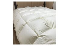 羽毛ふとん グースダウン93％ (ダブルサイズ) | 布団 羽毛ふとん 本掛け グースダウン 93％ シングル ダブル セミダブル アイボリー 寝具 日用品 保温性 秋冬 羽毛ふとん 発送時期が選べる ベッド 暖かい 群馬県 前橋市