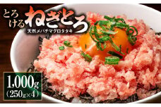 父の日 絶品！ネギトロ 250g×4パック 合計1000g 天然メバチマグロ｜ネギトロ ねぎとろ マグロ 食べきりサイズ まぐろたたき 海鮮 ネギトロ丼 海鮮丼 寿司 手巻き寿司 おかず 便利 簡単 自然解凍  刺身 冷凍 個包装 一人暮らし 冷凍配送 小分け お手軽 新鮮 群馬県 前橋市