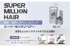 スーパーミリオンヘアー(増毛パウダー）1本（20g）No.15ホワイト