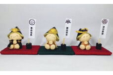 夢わらべっこ 三大武将｜陶器 置物 縁起物 武将 癒し 手作り かわいい インテリア 飾り 工芸 個性 群馬県 前橋市