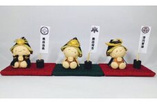 夢わらべっこ 三大武将｜陶器 置物 縁起物 武将 癒し 手作り かわいい インテリア 飾り 工芸 個性 群馬県 前橋市