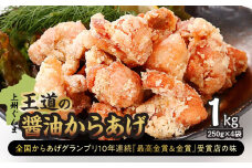 からあげ 「上州ぐんま王道の醤油からあげ」1㎏(250g×4袋)  | からあげ 唐揚げ 醤油 鶏モモ肉 鶏肉 お取り寄せ グルメ 惣菜 お弁当 おかず 最高金賞受賞 選べる 群馬県 前橋市 