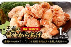 国産赤城どり「上州ぐんま王道の醤油からあげ」1㎏(250g×4袋) | からあげ 唐揚げ 醤油 赤城どり 国産鶏肉 鶏肉 お取り寄せ グルメ 惣菜 お弁当 おかず 最高金賞受賞 選べる 群馬県 前橋市