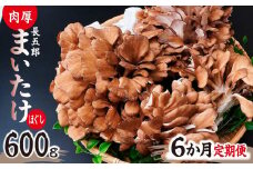 【6ヶ月定期便】まいたけ 長五郎まいたけ ほぐし 300g×2個 まいたけ｜舞茸 まいたけ レシピ付き ジューシー ステーキ 天ぷら 炊き込みご飯 舞茸ご飯 ごはん きのこ 野菜 丸ごと 国産 無農薬 安全 安心 食物繊維 健康  カロリー 低い 産地直送 プレゼント ギフト 贈り物 群馬県 前橋市