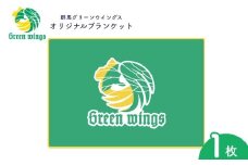 群馬グリーンウイングスロゴブランケット | ブランケット グリーンウイングス バレーボール ロゴ入り チームグッズ 応援グッズ オフィシャルグッズ 膝掛け 防寒グッズ スポーツ観戦 おしゃれブランケット ふわふわ 群馬県 前橋市