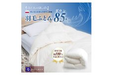 羽毛ふとん ポーランドダックダウン85％ クイーン   | 寝具 布団 ふとん 羽毛布団 羽毛 綿 綿生地 ダックダウン ダウン ポーランド産 ポーランドダックダウン 手作り布団 日本製布団 日本製 手作り ふかふか布団 職人仕立て 軽い クイーンロング 群馬県 前橋市
