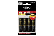 【22A022】　ニッケル水素電池（充電池）高容量タイプ　単3×4個　急速充電器セット