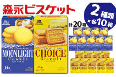 【22A047】　森永ビスケット　2種20箱　《ムーンライト・チョイス》