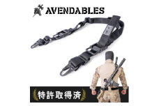 Avendables タクティカル スリングベルト デュアルアジャスター サバゲー 狩猟用 ブラック【1598577】