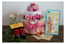お花屋さんのオムツケーキ　女の子用　Bセット