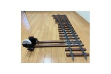 ミニ鉄道パーツ 合成枕木製4番片開き分岐器(左) 1セット※沖縄・離島（一部除く）への配送不可