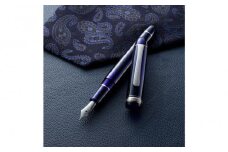 #3776センチュリー万年筆　ロジウムフィニッシュ　細字　シャルトルブルー