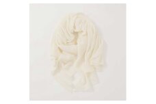 ＜ OTA KNIT ＞ふわふわガーゼ  ファーカシミヤ  ショール(オフ白)【1568328】