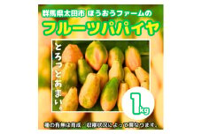 ＜ほうおうパパイヤ＞とろっとあまい!群馬県太田市でうまれた希少な国産フルーツパパイヤ1kg【1595253】