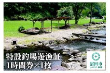 発知渓流つりセンター 特設釣場遊漁証 1時間券×1枚