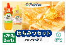 アカシヤ・尾瀬のはちみつ（百花）セット 各250g 花みつばち館
