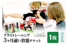クラストレーニング 3ヶ月通い放題チケット 1枚 フィットネスジムLIFENESS