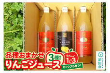 《3種確定》果樹園マンサーナ りんごジュース おまかせ1L×3本セット
