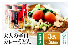 《定期便3回》みのや 大人の辛口カレーうどん 3食セット