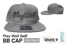 Play Well Golf BB CAP ヘザーブラック フリーサイズ FUN工房UNITE9