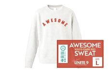 AWESOME SWEAT WHITE×DARK RED ／ L FUN工房UNITE9