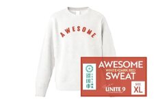 AWESOME SWEAT WHITE×DARK RED ／ XL FUN工房UNITE9