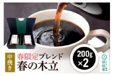 春季限定 ブレンドコーヒー 中挽き「春の木立」200g×2袋