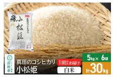 【白米】令和7年産 新米受付 真田のコシヒカリ小松姫 30kg（5kg×6袋）金井農園