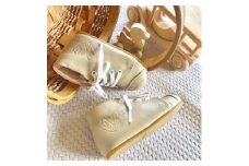 ピーコルドアンの『プルミエ』ファーストステップシューズ　サイズ12cm・Beige(ベージュ色)【1338119】