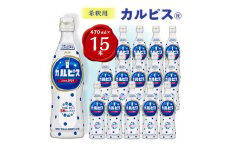 ＜2ヵ月毎定期便＞『カルピス』希釈用プラスチックボトル470ml　15本　隔月全6回【4011132】