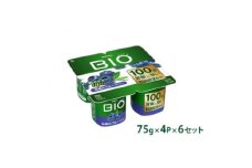 ダノンビオ ヨーグルト 旬摘みブルーベリー 75g×4P×6セット【1518338】