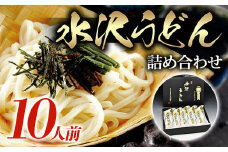 水沢うどん 10人前詰め合わせ 半生 麺 麺類 日本三大うどん F4H-0027