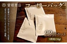 コーヒーバッグ22個セット（1杯用12g×22個） ディップスタイル 手軽 簡単 オフィス アウトドア おうち時間 珈琲 群馬県 渋川市 F4H-0120