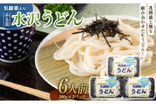 乳酸菌入りふる里水沢うどん 6人前 麺 生うどん 水沢 生饂飩 生麺 生めん F4H-0199