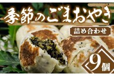 手作り！季節のごまおやき 詰め合わせ 9個 冷凍 詰合せ おまかせ おやき やきもち 菓子 おやつ 食品 F4H-0426