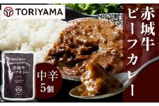 赤城牛 ビーフカレー（中辛）200g×5個 《ご当地レトルトカレーランキング全国第3位受賞》カレー レトルト 牛肉 銘柄牛 赤城牛 長期保存 群馬 渋川市 F4H-0468
