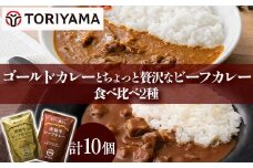 ゴールドカレーとちょっと贅沢なカレー食べ比べ（各5個） F4H-0478