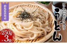 こんにゃく入りうどん 250g×3袋 うどん 麺 麺類 加工品 食品 F4H-0544
