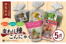 美味しい!！簡単！ヘルシー！変わり種こんにゃくセット (5点) 蒟蒻 変わり種 こんにゃく コンニャク 麺 ゆば 枝豆 胡麻豆腐 串おでん セット 食品 F20E-507
