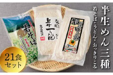 ＜半生＞そば・うどん詰め合わせ(21食) 半生 上州一うどん 若そば おっきりこみ そば うどん 麺 セット 詰合せ F20E-465
