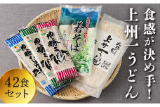 うどん詰合せ (42食セット) 上州一うどん 群馬県産小麦 自家製紛 地粉うどん 半生 麺 うどん 詰合せ セット F20E-464