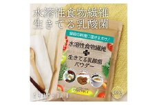 水溶性食物繊維＋生きてる乳酸菌パウダー (500g×2) 食物繊維 乳酸菌パウダー 粉 ヨーグルト 飲み物 F20E-816