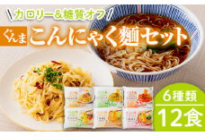 カロリー＆糖質オフ ぐんまこんにゃく麵セット (6種類12食）パスタ風 ラーメン風 こんにゃく麵 セット コンニャク 蒟蒻 麺 低カロリー ダイエット 簡単調理 食品 F21E-026