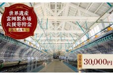 ＼世界遺産!!／ 富岡製糸場 応援寄附金 30,000円分（返礼品なし） F20E-947