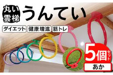 丸い 雲梯（うんてい） 5個セット ＜あか＞ 雲梯 ウンテイ 健康 健康増進 ダイエット 筋トレ F21E-278