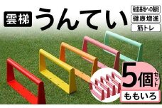 雲梯（うんてい）5個セット ＜ももいろ＞ 雲梯 ウンテイ 健康 健康増進 ダイエット 筋トレ 屋根裏や秘密基地への階段 F21E-261