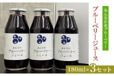 ブルーベリージュース180ml×3セット ANAN005