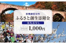【返礼品なし】群馬県安中市 ふるさと創生寄附金 一口：1000円 / ANAX017 /寄附 事業 1000円 応援 エール 返礼品なし